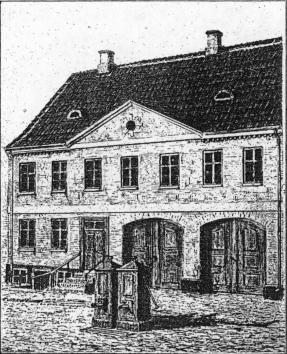 Miniature af billedet Tegning af Slagelse rådhus fra 1742