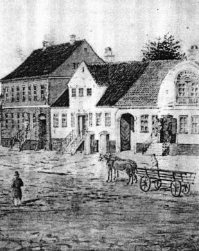 Miniature af billedet Stege rådhus fra 1742, set fra Torvet